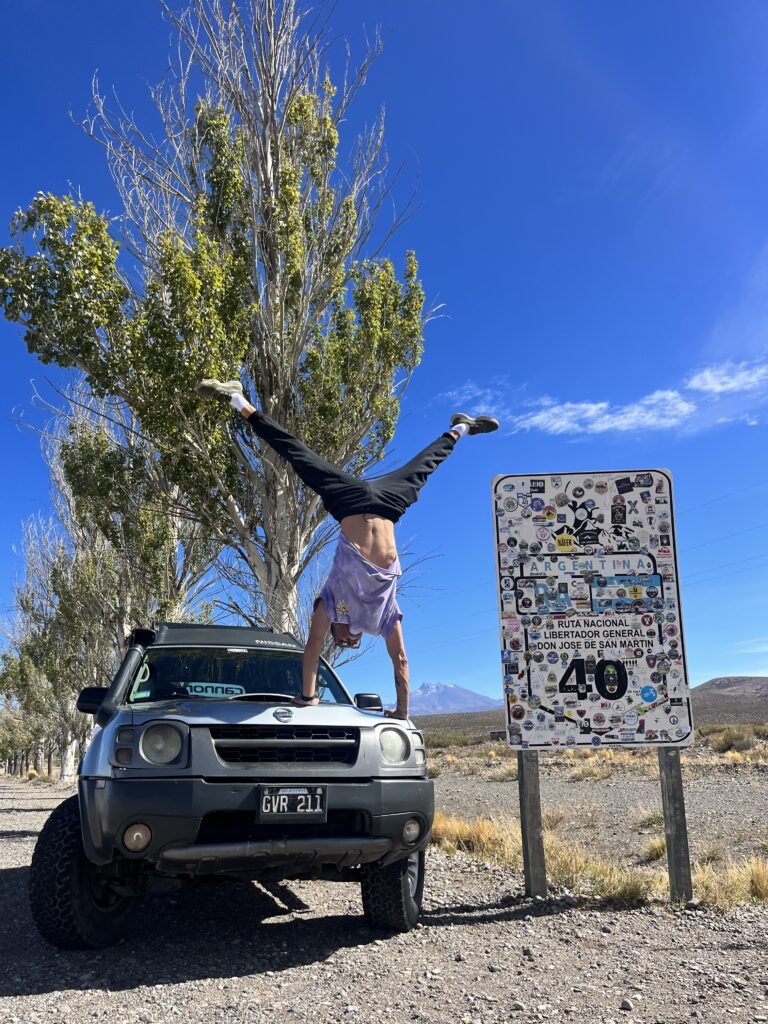 Emi’s epic handstand on a truck